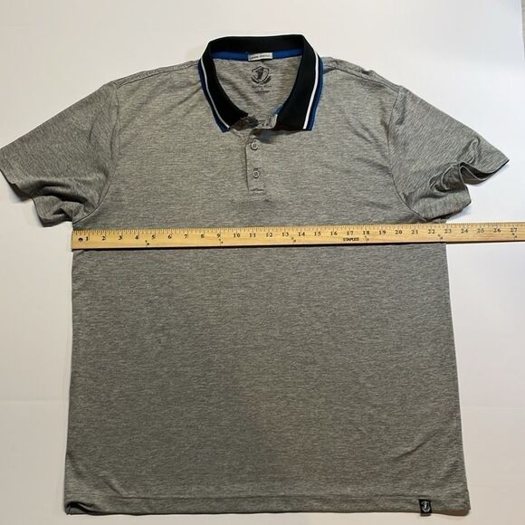 Barton Linx men’s premium golf polo super stretch gray/black size XL - Picture 5 of 7